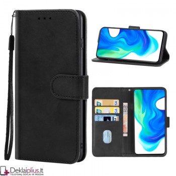 Dirbtinės odos atverčiamas dėklas su skyreliais - juodas (Xiaomi Poco F2 Pro) Dirbtinės odos atverčiamas dėklas su skyreliais - juodas (Xiaomi Poco F2 Pro)